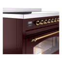 Nostalgie II 48 UPI486NMPBUG Freestanding Electric Range Range with Induction Double Oven with Triple Glass Door with Brass knobs view 7