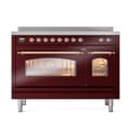 Nostalgie II 48 UPI486NMPBUP Freestanding Electric Range Range with Induction Double Oven with Triple Glass Door with Copper knobs view 2