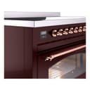 Nostalgie II 48 UPI486NMPBUP Freestanding Electric Range Range with Induction Double Oven with Triple Glass Door with Copper knobs view 7