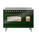 Nostalgie II 48 UPI486NMPEGB Freestanding Electric Range Range with Induction Double Oven with Triple Glass Door with Bronze knobs view 2