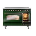 Nostalgie II 48 UPI486NMPEGB Freestanding Electric Range Range with Induction Double Oven with Triple Glass Door with Bronze knobs view 5