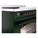 Nostalgie II 48 UPI486NMPEGB Freestanding Electric Range Range with Induction Double Oven with Triple Glass Door with Bronze knobs view 7