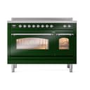 Nostalgie II 48 UPI486NMPEGC Freestanding Electric Range Range with Induction Double Oven with Triple Glass Door with Chrome knobs view 2