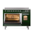 Nostalgie II 48 UPI486NMPEGC Freestanding Electric Range Range with Induction Double Oven with Triple Glass Door with Chrome knobs view 4