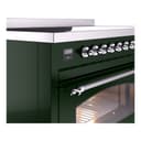 Nostalgie II 48 UPI486NMPEGC Freestanding Electric Range Range with Induction Double Oven with Triple Glass Door with Chrome knobs view 7