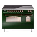 Nostalgie II 48 UPI486NMPEGP Freestanding Electric Range Range with Induction Double Oven with Triple Glass Door with Copper knobs view 1