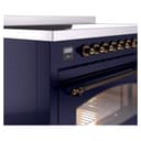 Nostalgie II 48 UPI486NMPMBB Freestanding Electric Range Range with Induction Double Oven with Triple Glass Door with Bronze knobs view 7
