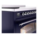 Nostalgie II 48 UPI486NMPMBC Freestanding Electric Range Range with Induction Double Oven with Triple Glass Door with Chrome knobs view 7