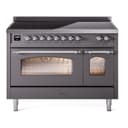 Nostalgie II 48 UPI486NMPMGC Freestanding Electric Range Range with Induction Double Oven with Triple Glass Door with Chrome knobs view 1