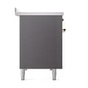 Nostalgie II 48 UPI486NMPMGG Freestanding Electric Range Range with Induction Double Oven with Triple Glass Door with Brass knobs view 9