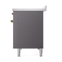 Nostalgie II 48 UPI486NMPMGG Freestanding Electric Range Range with Induction Double Oven with Triple Glass Door with Brass knobs view 10