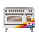 Nostalgie II 48 UPI486NMPRAB Freestanding Electric Range Range with Induction Double Oven with Triple Glass Door with Bronze knobs view 3