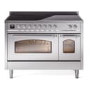 Nostalgie II 48 UPI486NMPSSC Freestanding Electric Range Range with Induction Double Oven with Triple Glass Door with Chrome knobs view 1