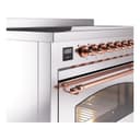 Nostalgie II 48 UPI486NMPSSP Freestanding Electric Range Range with Induction Double Oven with Triple Glass Door with Copper knobs view 7