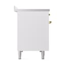 Nostalgie II 48 UPI486NMPWHG Freestanding Electric Range Range with Induction Double Oven with Triple Glass Door with Brass knobs view 9