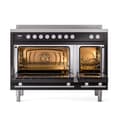 Professional Plus II 48 UPI486QMPBK Freestanding Electric Range Range with Induction Double Oven with Solid Door with Stainless Steel knobs view 2