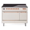 Nostalgie II 48 UPI486QNMPAWP Freestanding Electric Range Range with Induction Double Oven with Solid Door with Copper knobs view 1