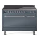 Nostalgie II 48 UPI486QNMPBGC Freestanding Electric Range Range with Induction Double Oven with Solid Door with Chrome knobs view 1