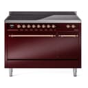 Nostalgie II 48 UPI486QNMPBUP Freestanding Electric Range Range with Induction Double Oven with Solid Door with Copper knobs view 1