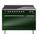 Nostalgie II 48 UPI486QNMPEGC Freestanding Electric Range Range with Induction Double Oven with Solid Door with Chrome knobs view 1