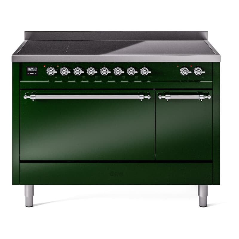 Nostalgie II 48 UPI486QNMPEGC Freestanding Electric Range Range with Induction Double Oven with Solid Door with Chrome knobs