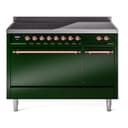 Nostalgie II 48 UPI486QNMPEGP Freestanding Electric Range Range with Induction Double Oven with Solid Door with Copper knobs view 1