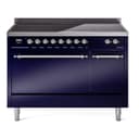 Nostalgie II 48 UPI486QNMPMBC Freestanding Electric Range Range with Induction Double Oven with Solid Door with Chrome knobs view 1