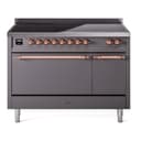 Nostalgie II 48 UPI486QNMPMGP Freestanding Electric Range Range with Induction Double Oven with Solid Door with Copper knobs view 1