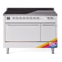 Nostalgie II 48 UPI486QNMPRAC Freestanding Electric Range Range with Induction Double Oven with Solid Door with Chrome knobs view 1