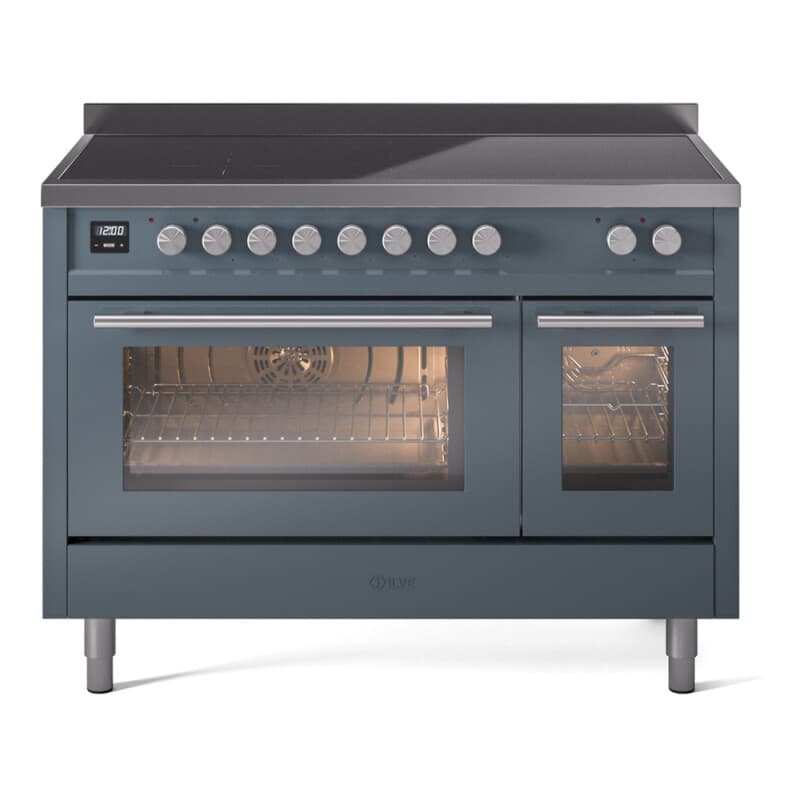 Professional Plus II 48 UPI486WMPBG Freestanding Electric Range Range with Induction Double Oven with Triple Glass Door with Stainless Steel knobs