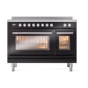 Professional Plus II 48 UPI486WMPBK Freestanding Electric Range Range with Induction Double Oven with Triple Glass Door with Stainless Steel knobs view 2
