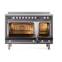 Professional Plus II 48 UPI486WMPMG Freestanding Electric Range Range with Induction Double Oven with Triple Glass Door with Stainless Steel knobs view 3