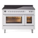Professional Plus II 48 UPI486WMPWH Freestanding Electric Range Range with Induction Double Oven with Triple Glass Door with Stainless Steel knobs view 1