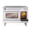 Professional Plus II 48 UPI486WMPWH Freestanding Electric Range Range with Induction Double Oven with Triple Glass Door with Stainless Steel knobs view 5