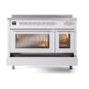 Professional Plus II 48 UPI486WMPWH Freestanding Electric Range Range with Induction Double Oven with Triple Glass Door with Stainless Steel knobs view 6