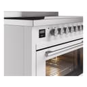 Professional Plus II 48 UPI486WMPWH Freestanding Electric Range Range with Induction Double Oven with Triple Glass Door with Stainless Steel knobs view 7