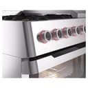 Panoramagic 48 UPM12FDS3SS Freestanding Dual Fuel Range with 8 Sealed Burners with Griddle Double Oven with Triple Glass Door with Satin knobs view 7