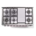 Panoramagic 48 UPM12FDS3SS Freestanding Dual Fuel Range with 8 Sealed Burners with Griddle Double Oven with Triple Glass Door with Satin knobs view 8