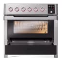 Panoramagic 36 UPMI09S3SS Freestanding Electric Range Range with Induction Single Oven with Triple Glass Door with Satin knobs view 4