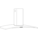 36" Island-Mount Chimney Hood view 10