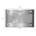 36" 585 or 1170 CFM Motor Class Custom Hood Liner view 8