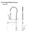 Van Gogh Pull Down Spring Kitchen Faucet with Pot Filler view 5