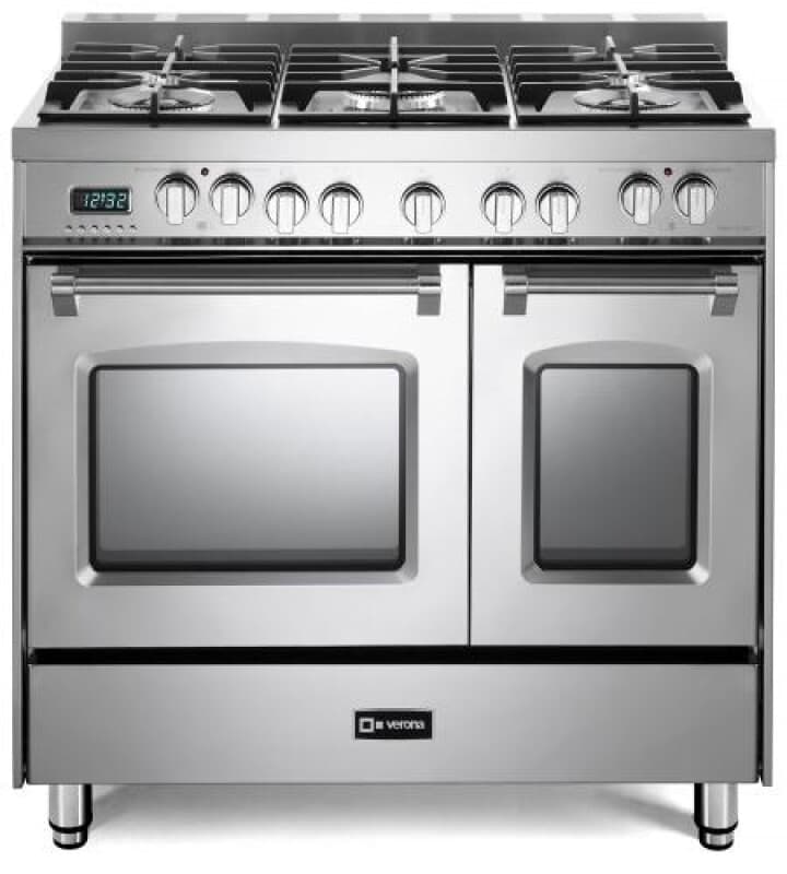 36 inch Prestige Series Freestanding Dual Fuel Double Oven Range with 5 Sealed Burners, 3.9 cu. ft. Oven Capacity, European Convection