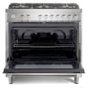 36 inch Prima Series Freestanding Gas Range with 5 Sealed Burners, 5 cu. ft. Oven Capacity, Temperature Gauge view 4