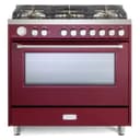 36 inch Ultima Collection Freestanding Gas Range with 5 Sealed SABAF Brass Burners, 5 cu. ft. Oven Capacity, Temperature Gauge view 2