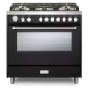 36 inch Ultima Collection Freestanding Gas Range with 5 Sealed SABAF Brass Burners, 5 cu. ft. Oven Capacity, Temperature Gauge view 2