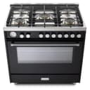 36 inch Ultima Collection Freestanding Gas Range with 5 Sealed SABAF Brass Burners, 5 cu. ft. Oven Capacity, Temperature Gauge view 3