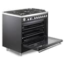 36 inch Ultima Collection Freestanding Gas Range with 5 Sealed SABAF Brass Burners, 5 cu. ft. Oven Capacity, Temperature Gauge view 6