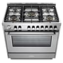 36 inch Ultima Collection Freestanding Gas Range with 5 Sealed SABAF Brass Burners, 5 cu. ft. Oven Capacity, Temperature Gauge view 3