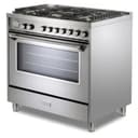 36 inch Ultima Collection Freestanding Gas Range with 5 Sealed SABAF Brass Burners, 5 cu. ft. Oven Capacity, Temperature Gauge view 5
